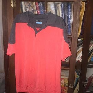 Orange and grey polo